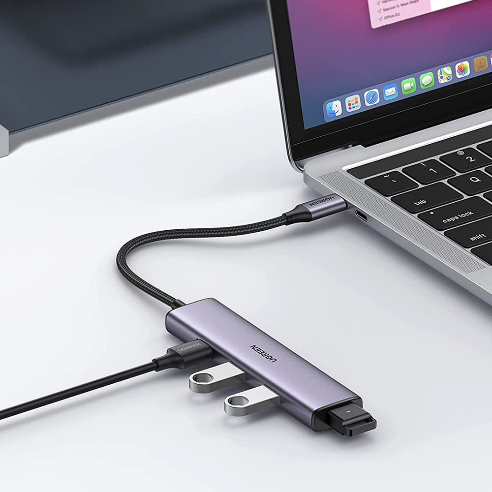 UGREEN 20841 USB C Hub Adapter Type C to 4 USB 3.0 Ports Converter Data Transfer Compatible with MacBook Pro Air M1 2021/2020/2019, iPad 2021, iPad Pro, Dell, Chromebook