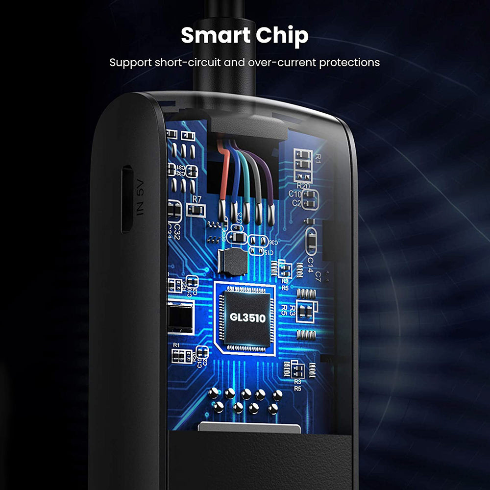 Uniqkart 0.5m USB Hub 4 Ports USB Adapter USB 3.0 Data Transfer Converter for iMac/Surface Pro/XPS/PS4/PS5/Xbox One/Flash Drive/Mobile Hard Drive