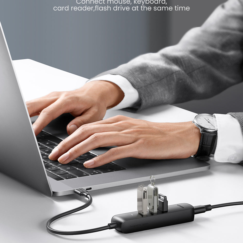 Uniqkart For MacBook Pro Air 2020 Surface Notebook PC Laptop Portable USB 3.0 Splitter Adapter 4 Ports USB Hub