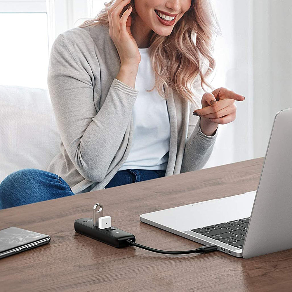 UGREEN 10916 0.2m USB C Hub 4-Port USB 3.0 Adapter 5Gbps Multi-Port Type-C Converter Compatible with MacBook Pro Air/iMac/Mac Mini/ChromeBook Pixel/Surface Pro