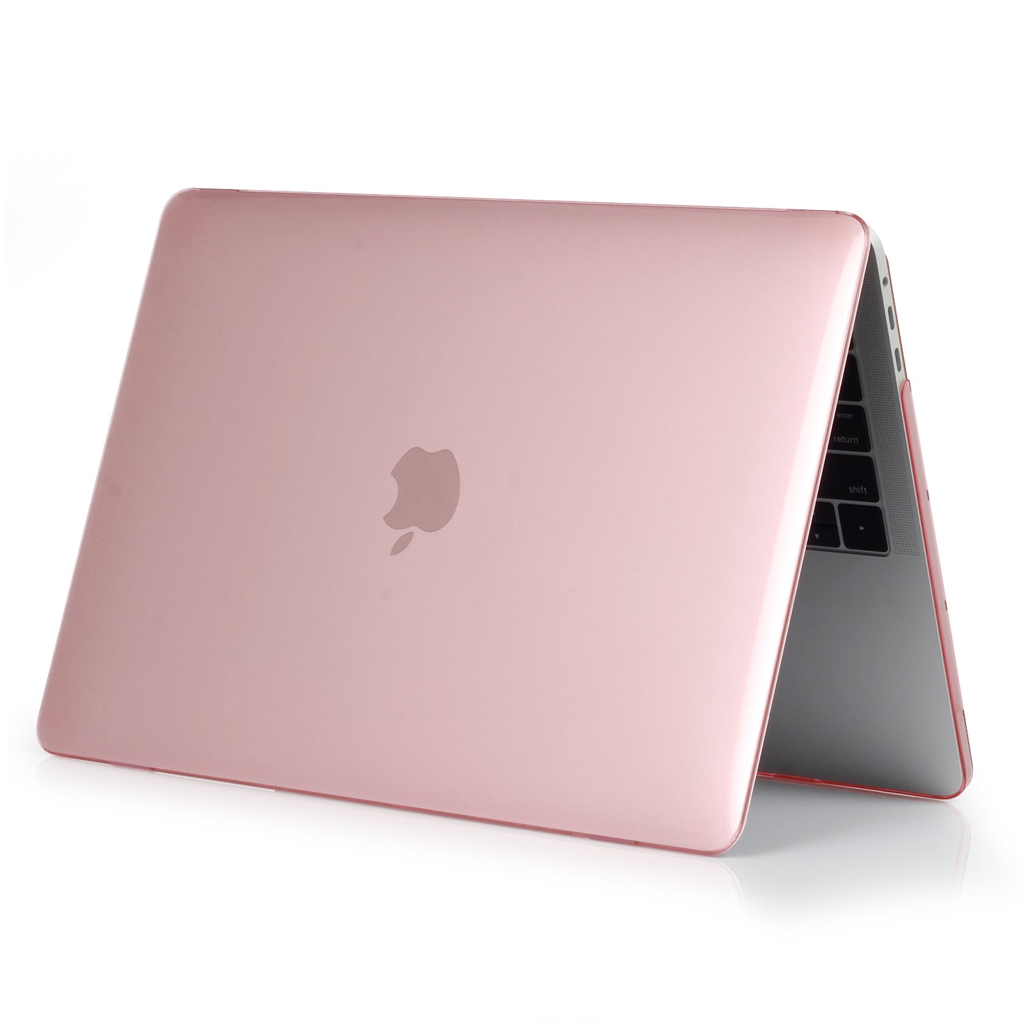 Shock Absorption Hard Shell for MacBook Pro 13 inch A1706 / A1708 / A1989 / A2159 / A2251 / A2289 / A2338, See-through Design Protective Cover - Pink