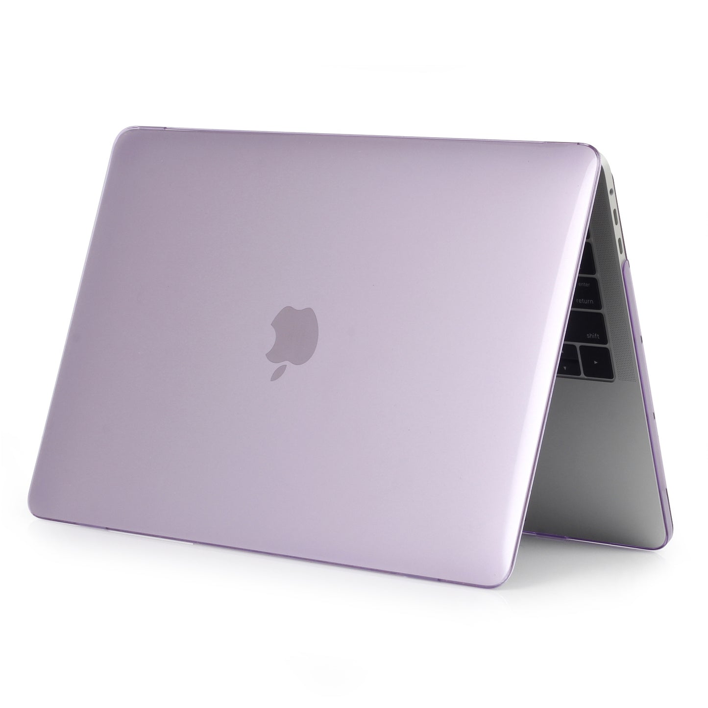 Shock Absorption Hard Shell for MacBook Pro 13 inch A1706 / A1708 / A1989 / A2159 / A2251 / A2289 / A2338, See-through Design Protective Cover - Purple