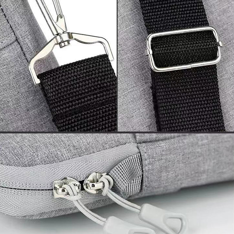 Series Universal Oxford Cloth + Polyester Soft Liner Laptop Sleeve Notebook Carrying Bag Pouch with Shoulder Strap for 14 - 14.6-inch Laptop - Black