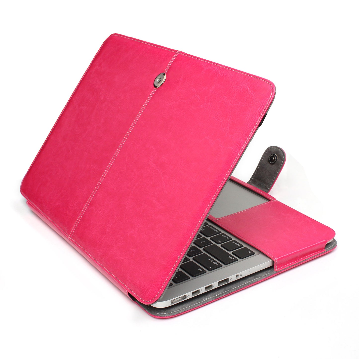 High-quality Shockproof Laptop Sleeve PU Leather Cover for MacBook Pro 14.2inch 2021 (A2442) - Rose