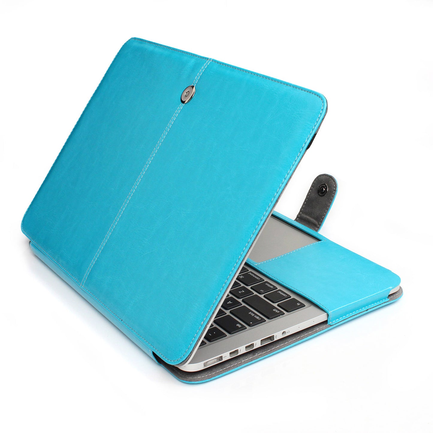 High-quality Shockproof Laptop Sleeve PU Leather Cover for MacBook Pro 14.2inch 2021 (A2442) - Blue