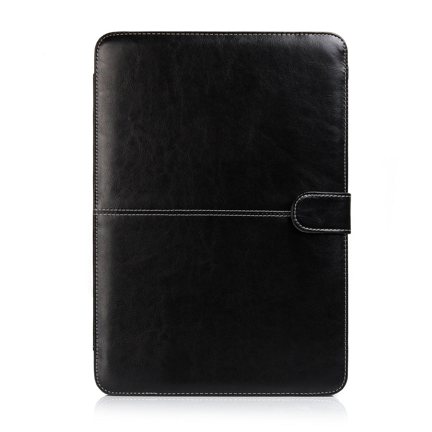 Laptop Sleeve Protective Folio Book PU Leather Cover for MacBook Pro 16.2inch 2021 (A2485) - Black