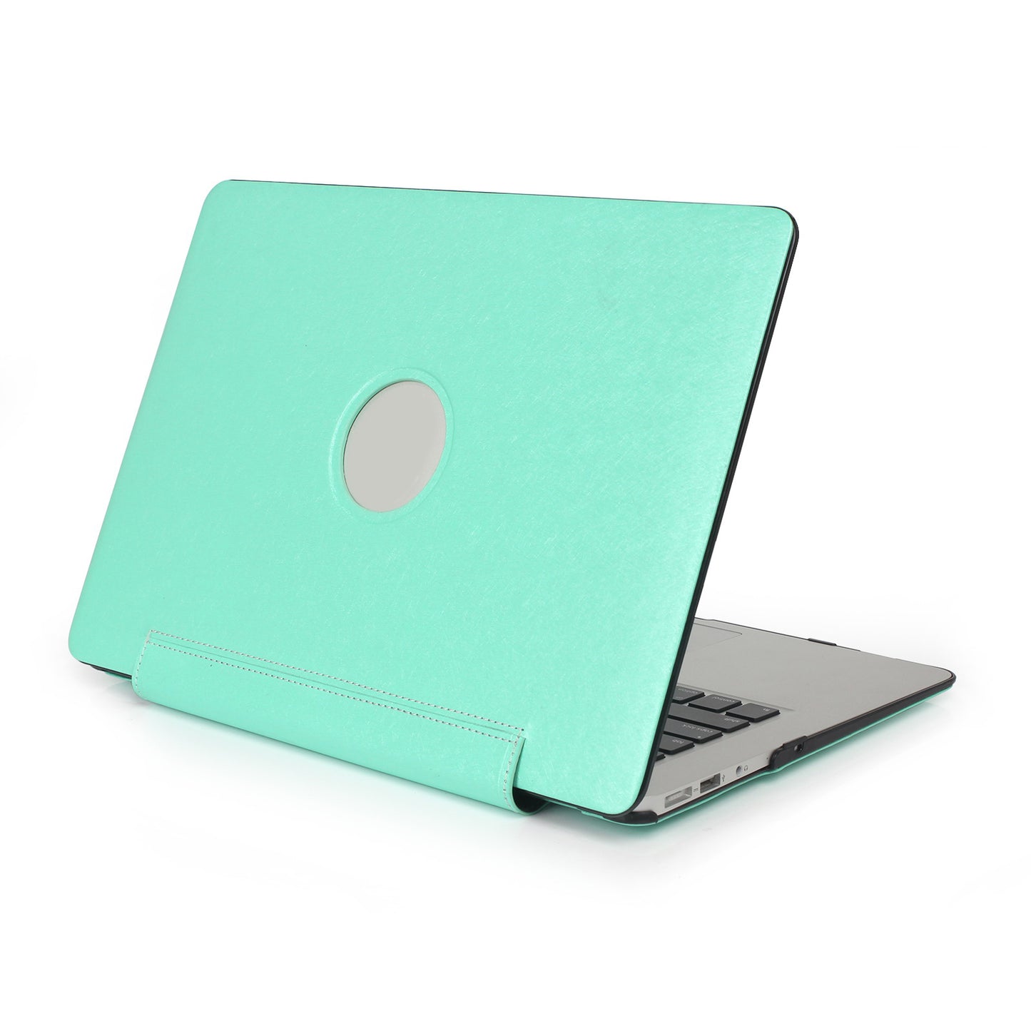 One Piece PU Leather + PC Protective Shell Case for MacBook Pro 13.3-inch (A1706/A1708/A1989/A2159/A2289/A2251/A2338) - Green