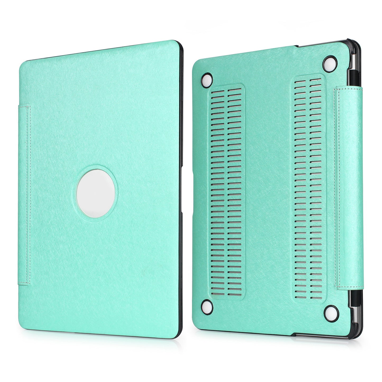One Piece PU Leather + PC Protective Shell Case for MacBook Pro 13.3-inch (A1706/A1708/A1989/A2159/A2289/A2251/A2338) - Green