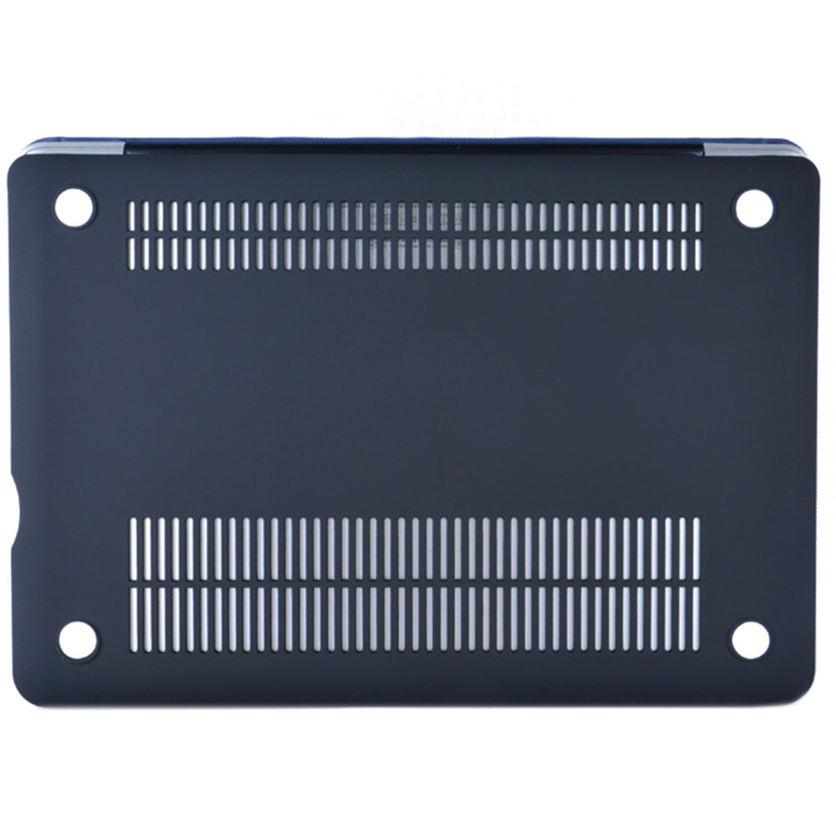 Single Side PU Leather Coated PC Protective Case with Hollow-out Bottom for MacBook Pro 13.3-inch (A1278) - Dark Blue