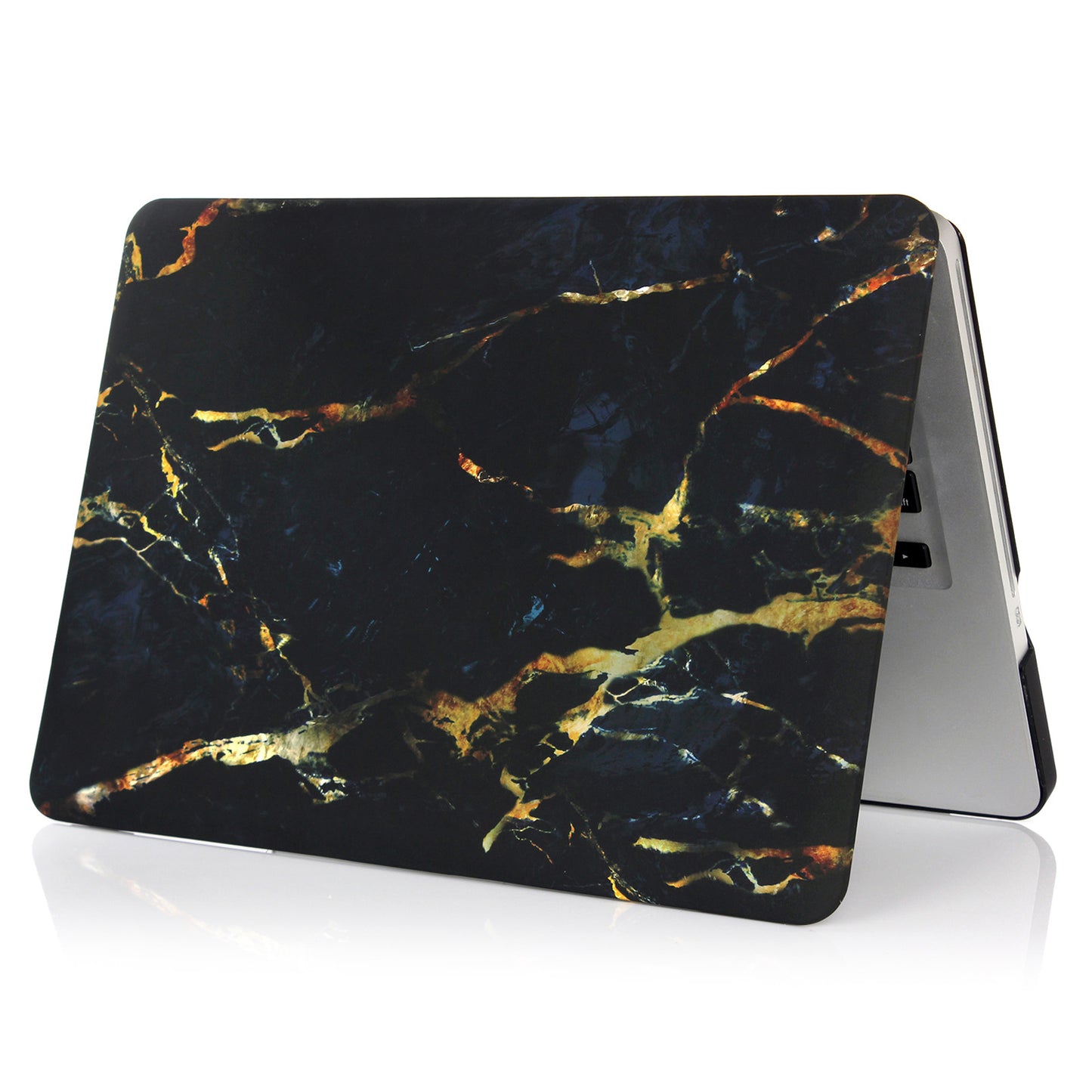 Pattern Printing Hard PC Protective Laptop Case Cover for MacBook 16 Pro (A2141) - Black/Gold/Marble