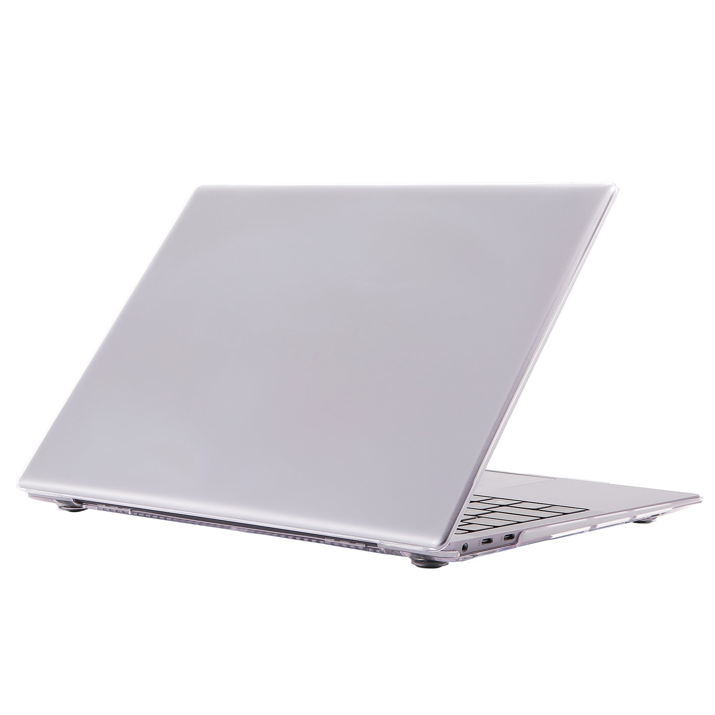 Front and Back Protective Shell Shockproof Anti-scratch Clear PC Cover with Hollow-out Bottom for MateBook 14-inch 2021 - Transparent
