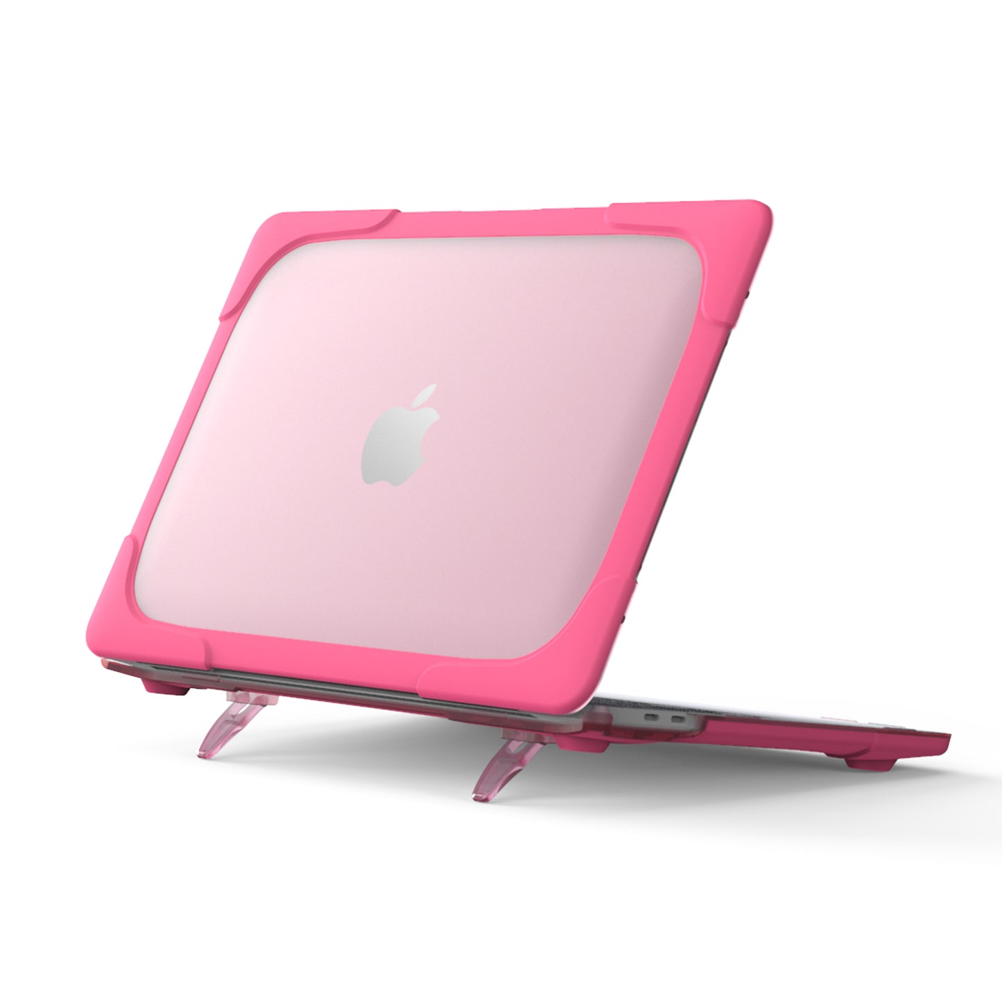 Hard PC Laptop Case Sleeve Notebook Computer Cover with Supporting Stand for MacBook Pro 13inch A2251 / A2289 / A2338 - Rose