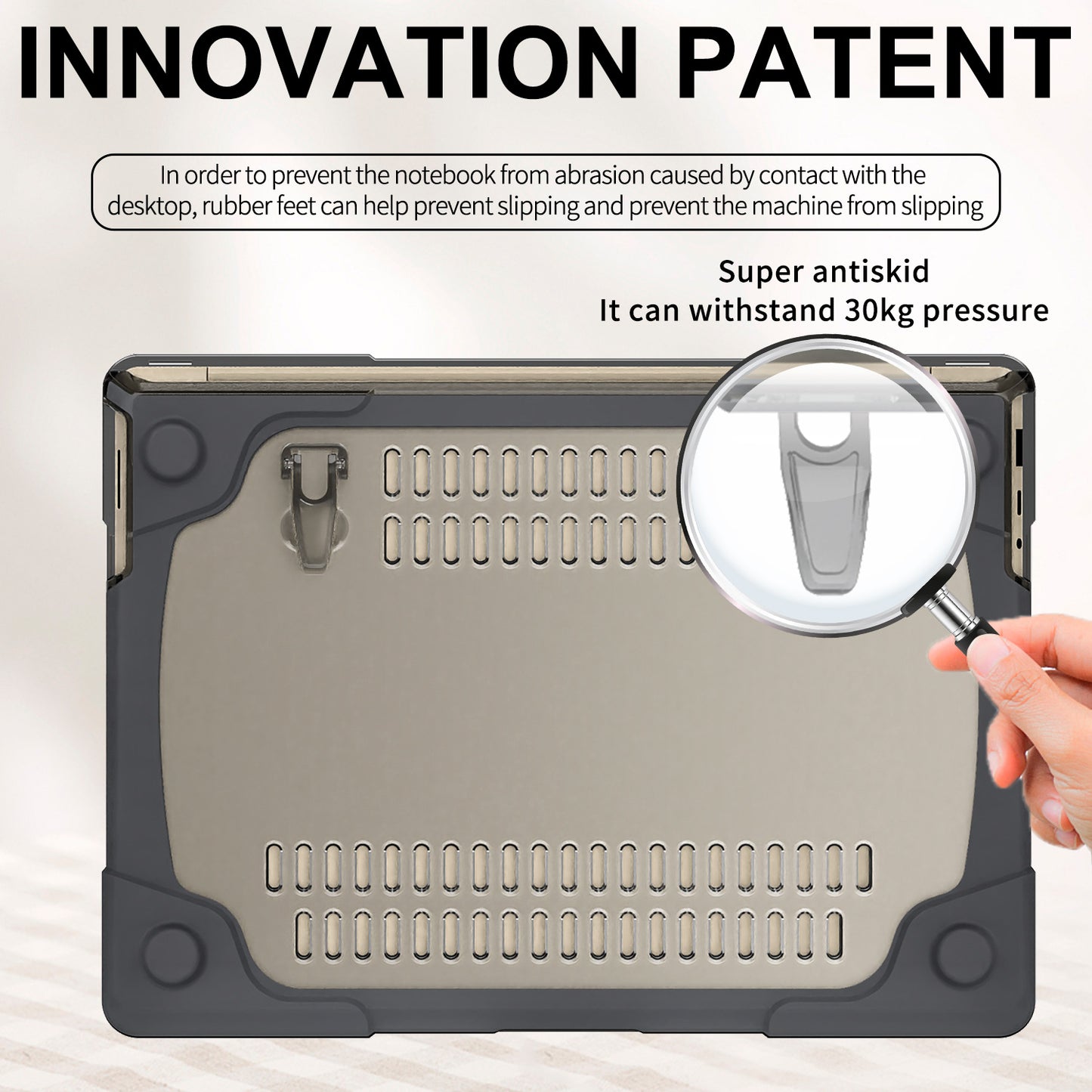 Heat Dissipation Hard PC Protective Laptop Case Notebook Cover for Microsoft Surface Laptop 3 / 4 13.5-inch 1868 Metal Keyboard Version - Grey