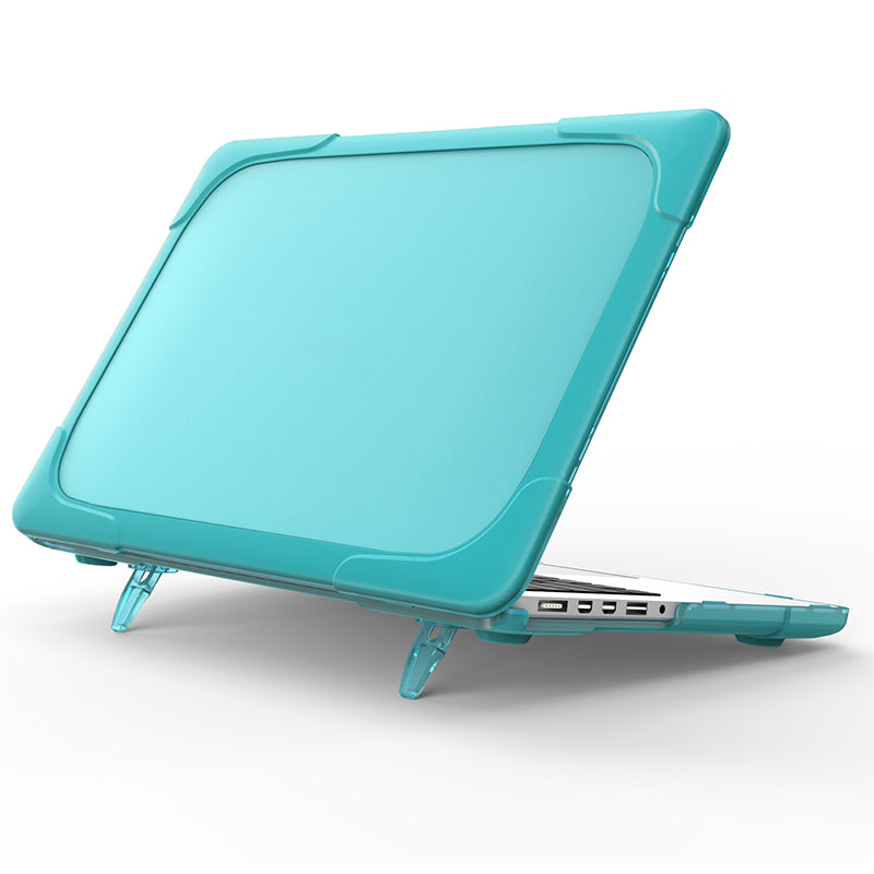 Hard PC Laptop Case Notebook Computer Cover with Supporting Stand Feet for MacBook Pro 15-inch / Pro Retina 15-inch A1398 - Baby Blue