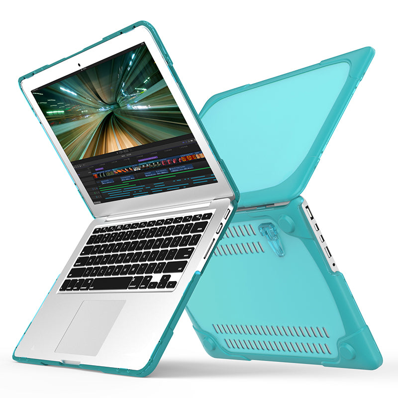 Hard PC Laptop Case Notebook Computer Cover with Supporting Stand Feet for MacBook Pro 15-inch / Pro Retina 15-inch A1398 - Baby Blue