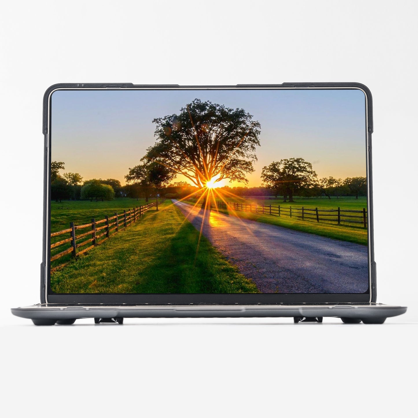 Drop-proof Supporting Stand Design Hard PC Laptop Case Well-protected Notebook Cover for MacBook Retina 12inch A1534 / A1931 - Grey