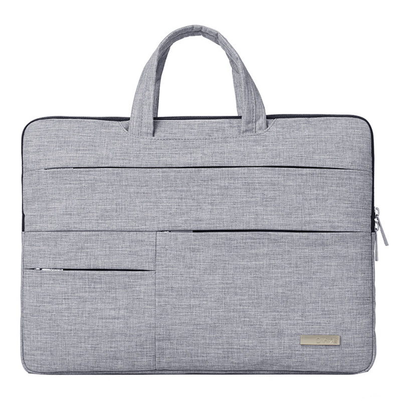 Large Capacity Simple Style Laptop Sleeve 14inch Notebook Carrying Bag for School Business Work - Light Grey