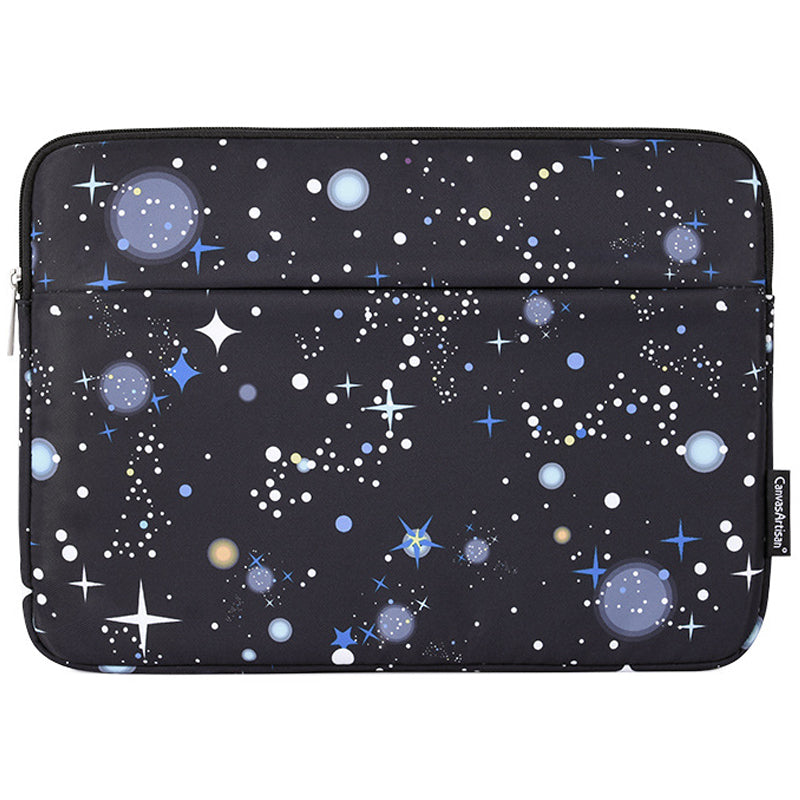 Canvasartian H16-11 Protective Sleeve Starry Sky Pattern Laptop Carrying Bag for 15-inch Notebook - Black