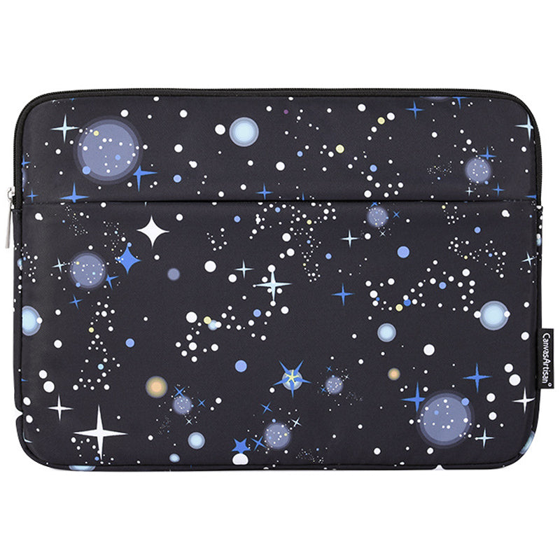 Canvasartian H16-11 Starry Sky Pattern Laptop Sleeve Carrying Bag Case for 14-inch Notebook - Black