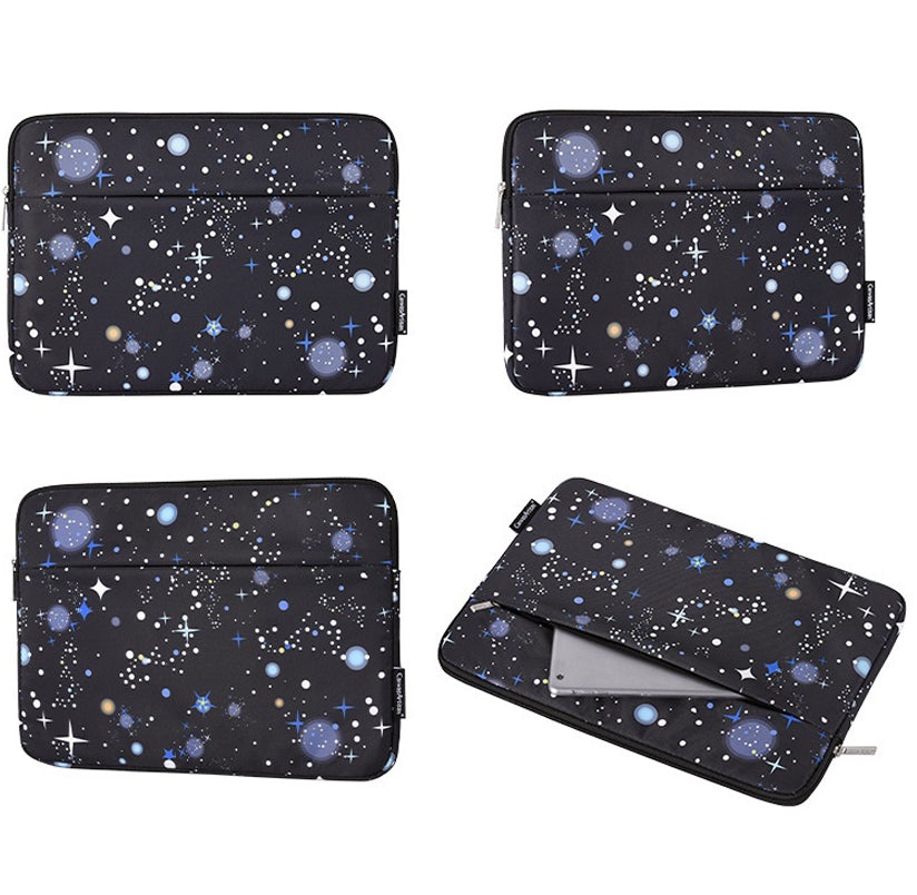 Canvasartian H16-11 Starry Sky Pattern Laptop Sleeve Carrying Bag Case for 14-inch Notebook - Black