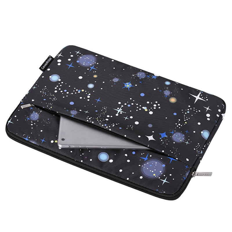 H16-11 Laptop Sleeve Bag Starry Sky Pattern Notebook Carrying Case for 13-inch Laptop - Black