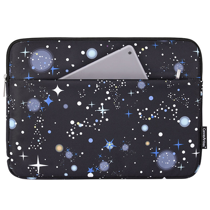 H16-11 Starry Sky Pattern Zipper Protective Sleeve Notebook Bag Case for 11-inch Laptop