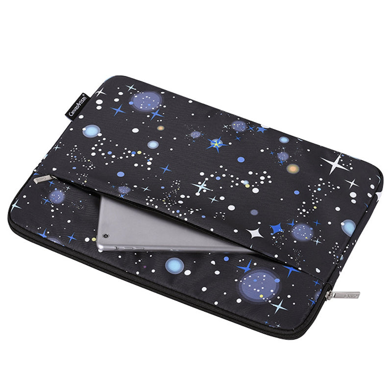 H16-11 Starry Sky Pattern Zipper Protective Sleeve Notebook Bag Case for 11-inch Laptop