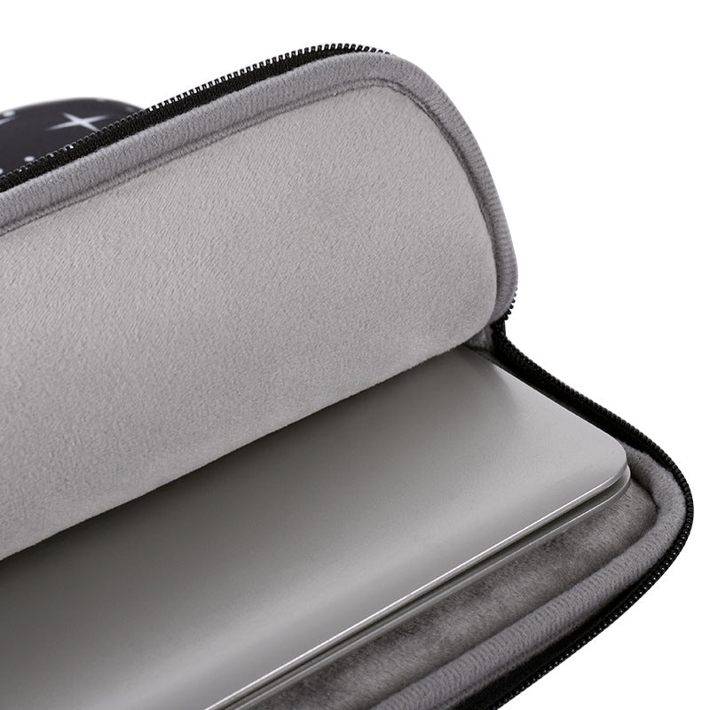 H16-B01 Starry Sky Pattern Laptop Carrying Case Protective Bag for 13-inch Notebook - Black