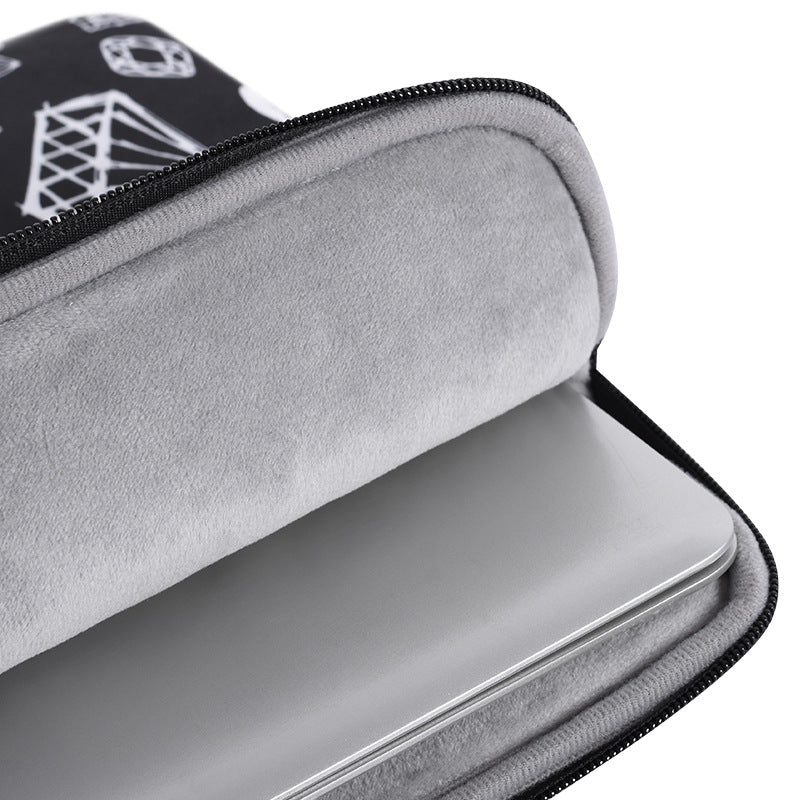 H15-B01 Diamond Pattern Protective Laptop Sleeve Carrying Bag for 15-inch Notebook - Black