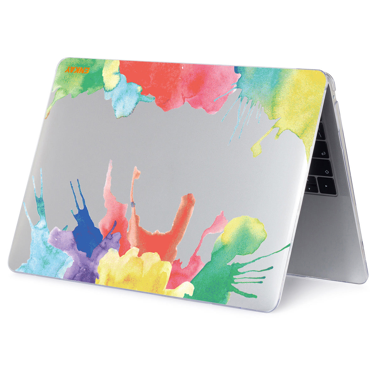 for MacBook Pro 15 inch (2016-2017) A1707/ (2018-2019) A1990 Leaf Giraffe Pattern Notebook Case Hard PC Polycarbonate Crystal Clear Laptop Protective Cover - Watercolor