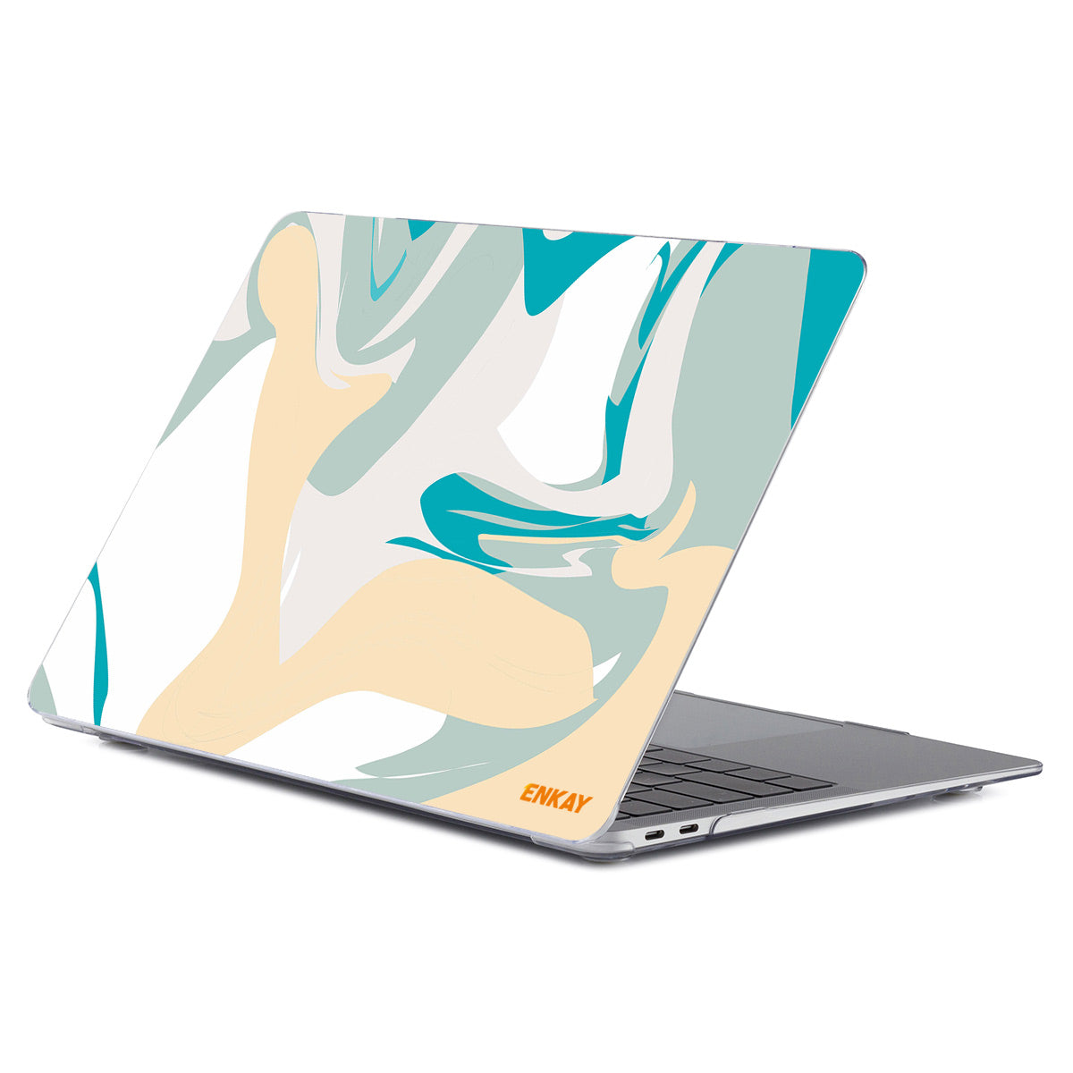 for MacBook Air 13 inch (2018-2019) A1932 Geometry Series Crystal Clear Hard PC Laptop Protective Case Polycarbonate Notebook Cover - Geometry No.6