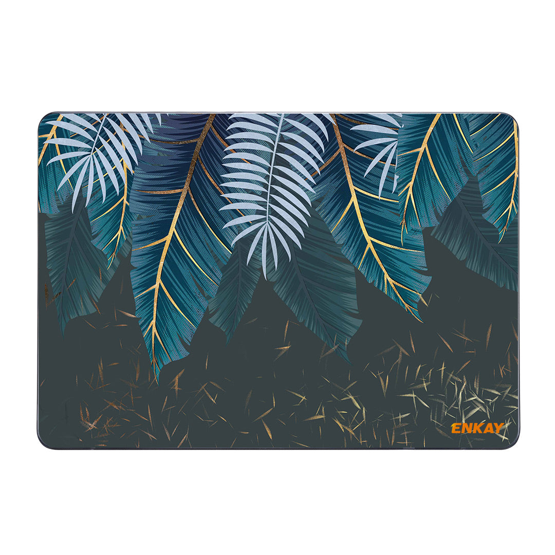 for MacBook Air 13 inch (2018) A1932 Fashionable Shockproof Natural Pattern Laptop Protector Hard PC Case Notebook Cover - Palm Frond
