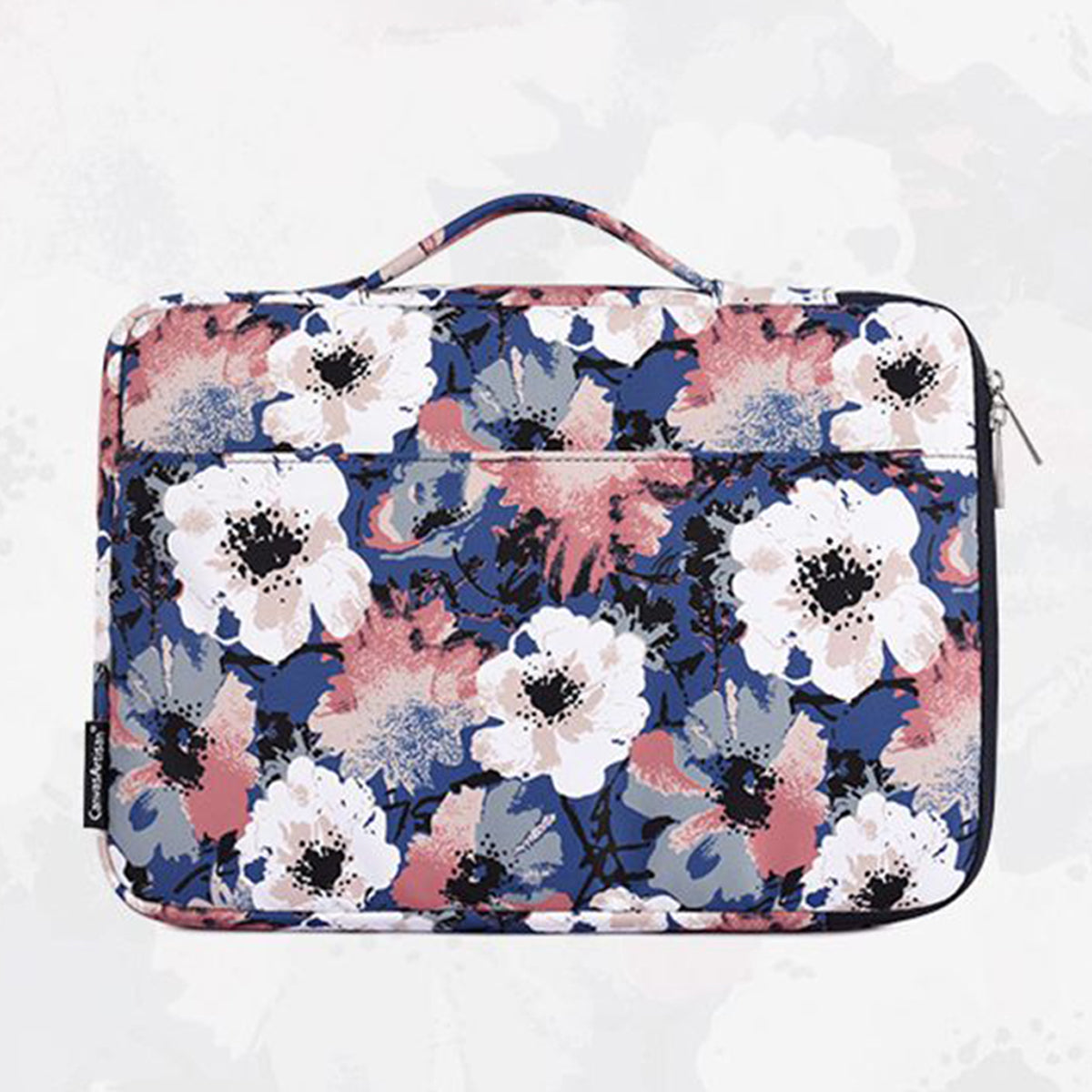 KH43-05 13-inch Laptop Sleeve Flower Pattern Handbag Zipper Notebook Bag