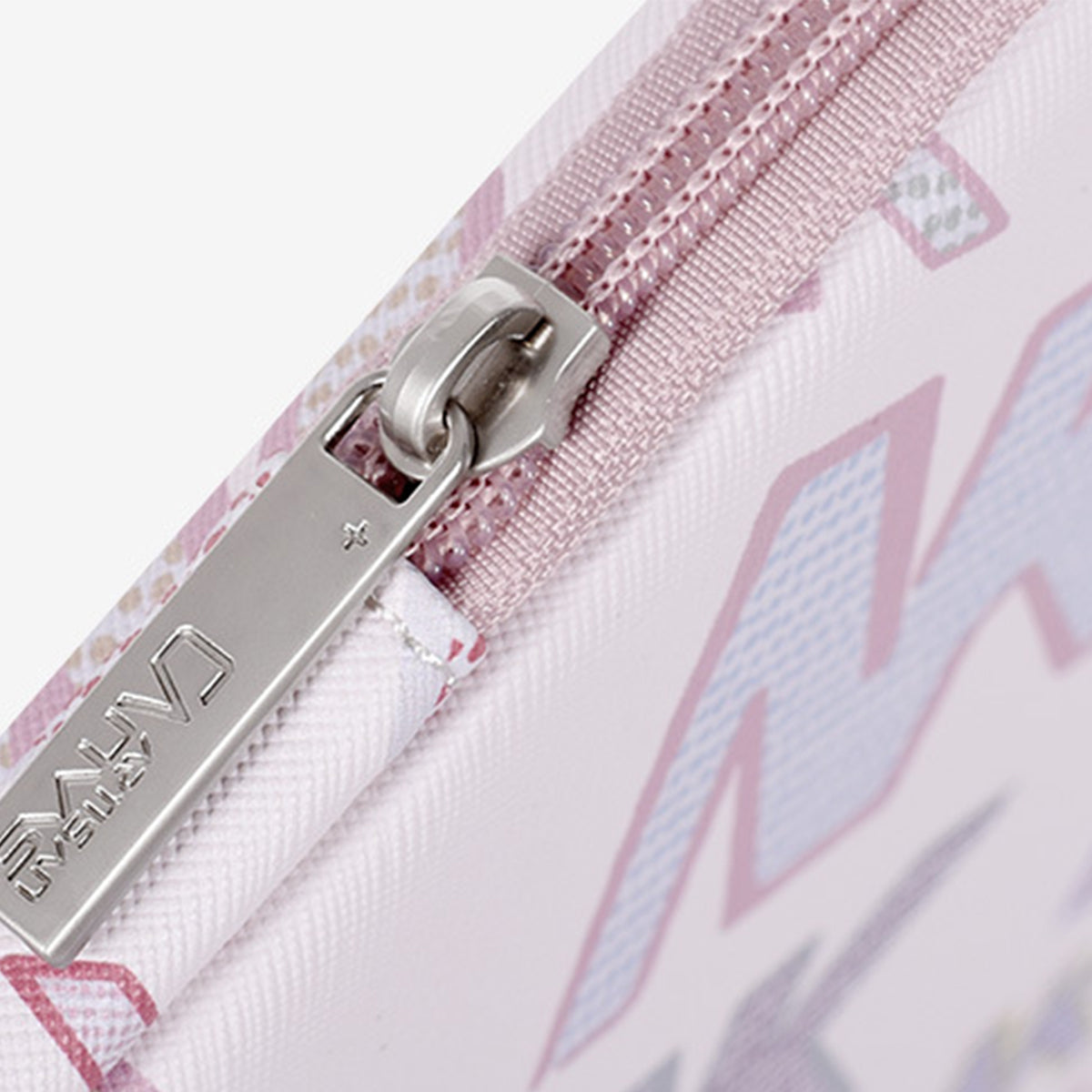 Canvasartisan G59-01 Letter NK Design Zipper Laptop Sleeve PU Leather Notebook Case for 11-inch Laptop - Pink