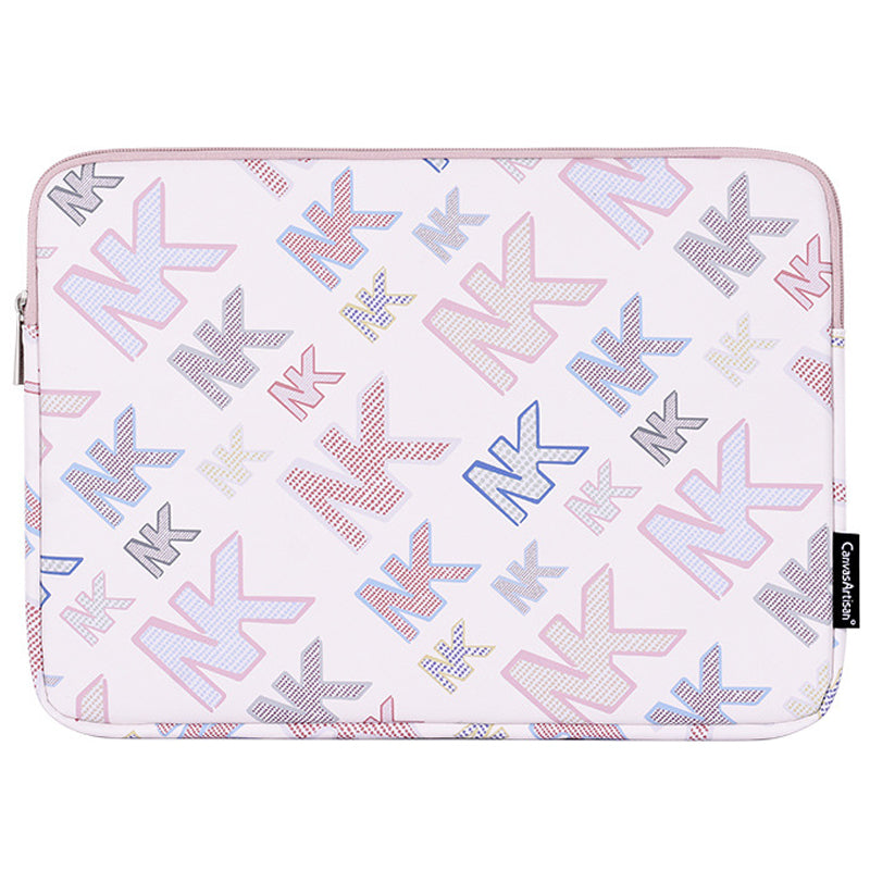 Canvasartisan G59-01 Letter NK Printing Laptop Bag Protective Notebook Sleeve for 12-inch Laptop - Pink