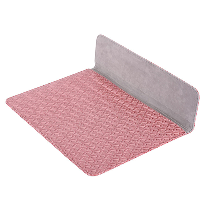 EL30-01 Wear-resistant PU Leather 13 inch Laptop Carrying Case Scratch-proof Woven Texture Tablet Sleeve Bag with Magnetic Buckle