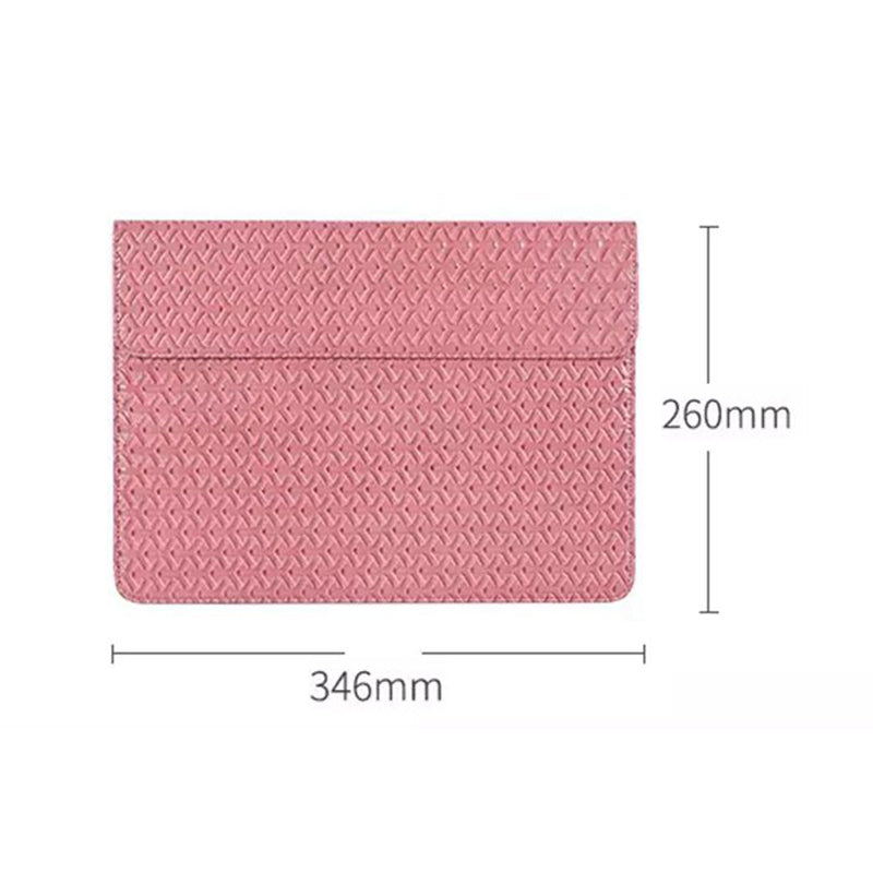 EL30-01 Wear-resistant PU Leather 13 inch Laptop Carrying Case Scratch-proof Woven Texture Tablet Sleeve Bag with Magnetic Buckle