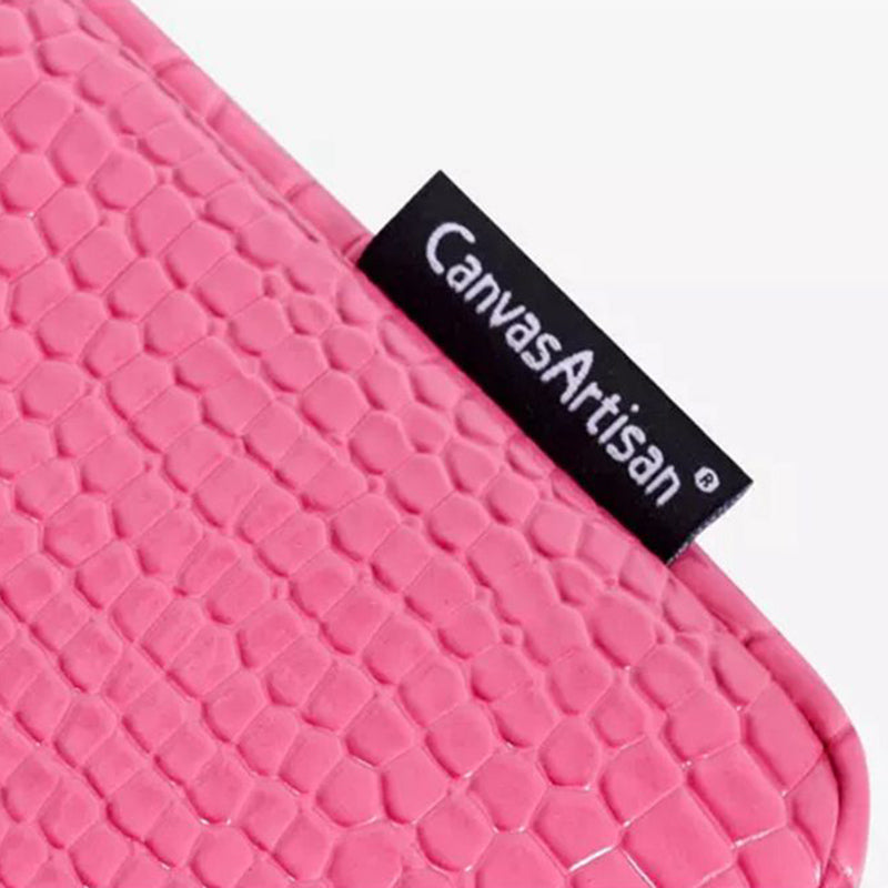 Canvasartisan L32-03 Crocodile Texture PU Leather Laptop Sleeve Bag Notebook Carrying Case - Pink/for 15-inch Laptop