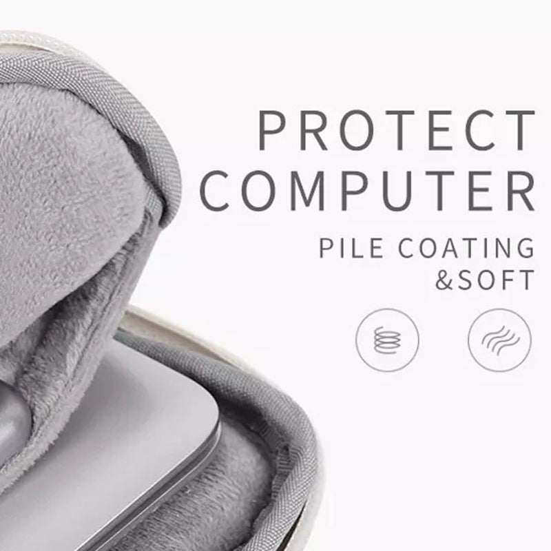 Watercolor Flower Pattern Laptop Sleeve Notebook Case with Small Bag - White/for 14-inch Laptop