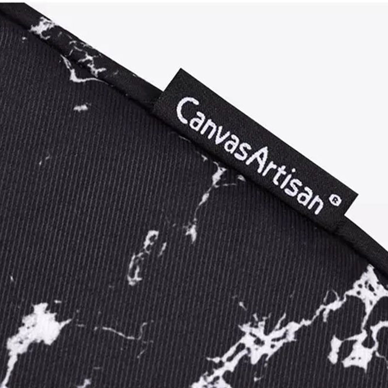 Marble Pattern Zipper Closure Laptop Carrying Bag Notebook Protective Sleeve with Small Bag - Black/for 12-inch Laptop