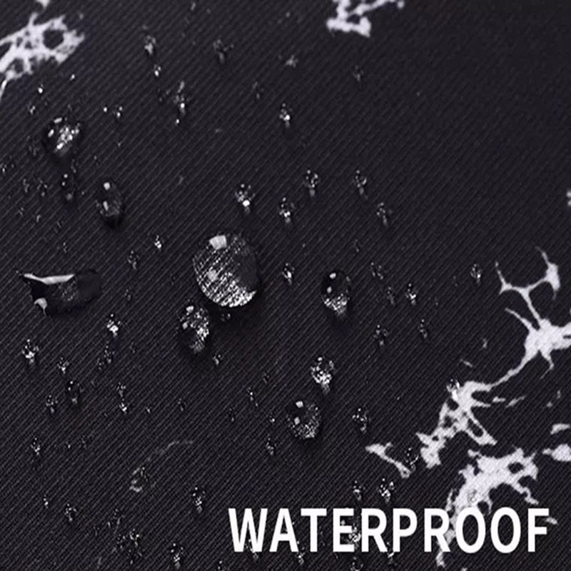 Marble Pattern Zipper Closure Laptop Carrying Bag Notebook Protective Sleeve with Small Bag - Black/for 15-inch Laptop