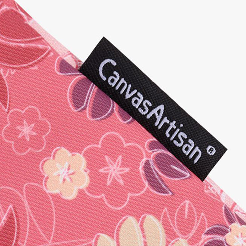 Flowers Leaves Pattern Laptop Carrying Bag Protective Notebook Sleeve with Small Bag - Pink/for 13-inch Laptop