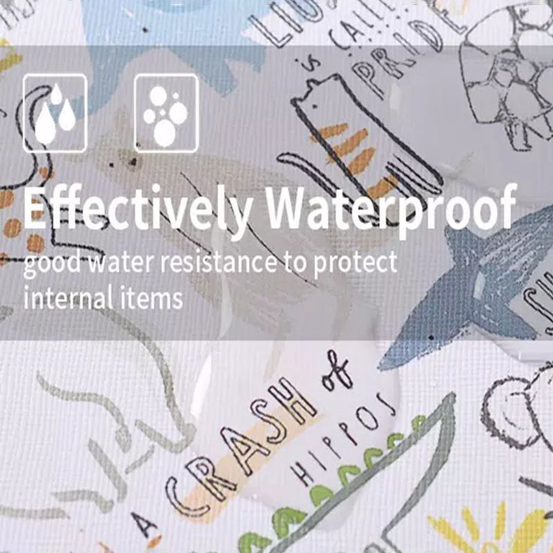 Cartoon Animals Printing Ultra-thin Laptop Sleeve Notebook Carrying Bag with Small Bag - White/for 13-inch Laptop