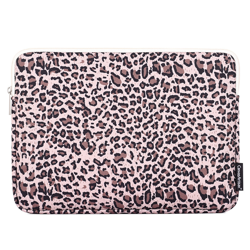Leopard Printing Shockproof Notebook Sleeve Carrying Case Laptop Soft Liner Bag - Yellow/for 13-inch Laptop