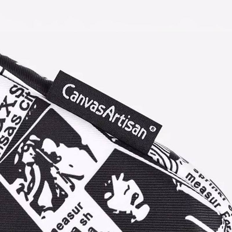 Black White Anime Pattern Polyester Laptop Carrying Bag Soft Liner Notebook Sleeve with Small Bag - White/for 12-inch Laptop