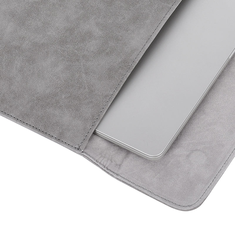 Canvasartisan EL11-01 Fashion Ultra-thin Laptop Sleeve Magnetic Lid PU Leather Envelope Notebook Carrying Bag - 15-inch