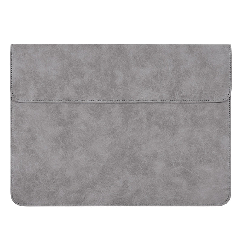 Canvasartisan EL11-01 Fashion Ultra-thin Laptop Sleeve Magnetic Lid PU Leather Envelope Notebook Carrying Bag - 14-inch