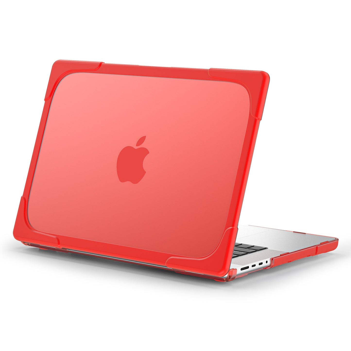 For MacBook Pro 14 inch (2021) A2442 / 14 inch (2023) A2779 (M1 / M2) Hard PC Laptop Case Notebook Computer Cover with Supporting Stand Feet - Red