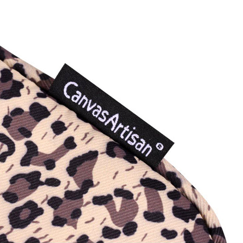 Leopard Pattern Laptop Sleeve Ultra-thin Computer Bag Pouch with Small Bag - Yellow/for 12-inch Laptop