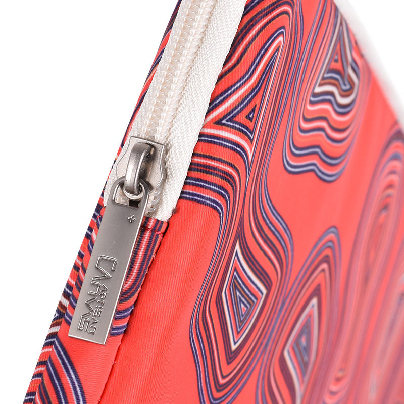 Canvasartian H23-01 Geometric Pattern Shockproof Laptop Sleeve Notebook Carrying Case - Red/for 15-inch Laptop